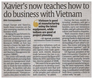 Xavier Institute of Management’s Center for Indo-Vietnamese Studies